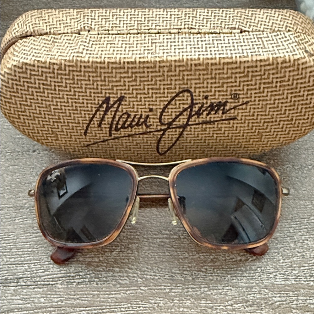 Rare Maui Jim MJ-252-16C Hawaiian Time Brown Sunglasses